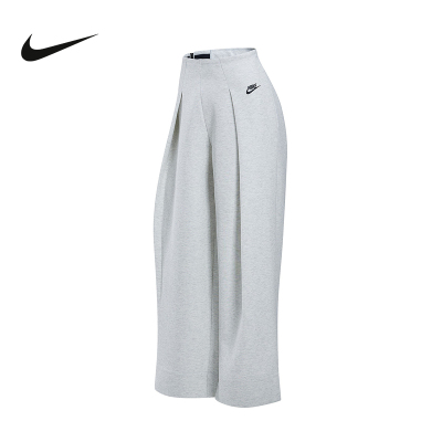 Nike耐克SPORTSWEAR女子高腰褶裥长裤冬季新款针织开衩FV8053-013