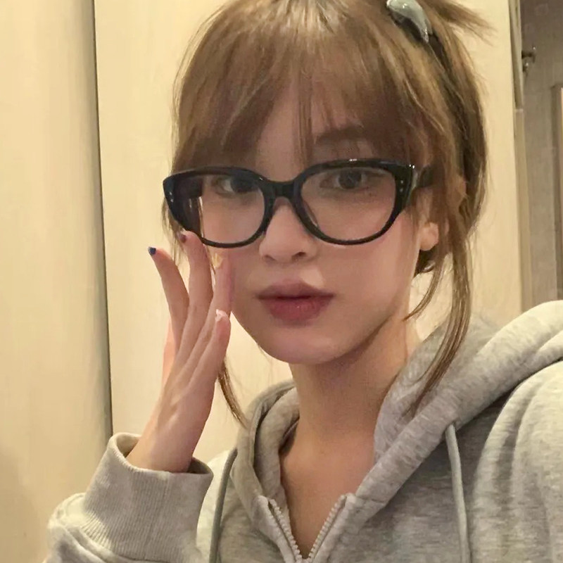 猫眼黑框眼镜近视专业可配有度数女素颜神器显白小脸超轻眼睛框架,ZIPPO/瑞士军刀/眼镜,定制成品光学镜,淘宝优惠券,粉丝福利购,淘宝优惠卷