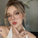 Ультра -светлые бокалы с большими рамками женский анти -легочный радиационный радиационный радиационный антикридированный черный рамный очки Большие лица