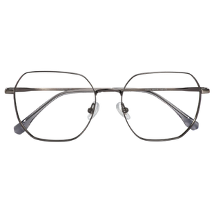 超轻钛架多边形细框眼镜女可配近视度数男款大框显脸小眼睛框镜架