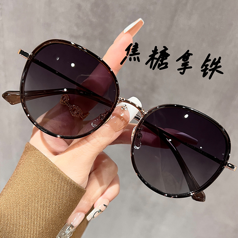 初明潮流大框偏光墨镜近视女