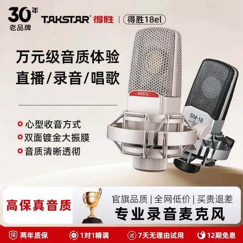 得胜SM18e小振膜直播话筒套装