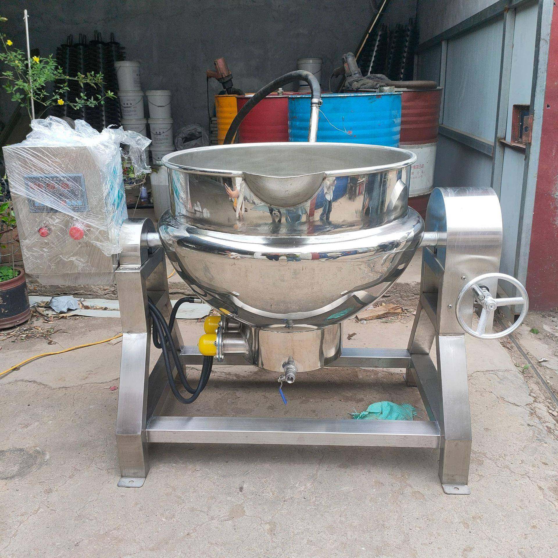 不锈钢材质卤煮锅商用款电加热煮锅导热油款夹层煮锅