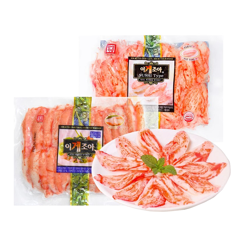 韩国进口可莱美松叶蟹柳蟹棒手撕蟹肉克莱美蟹味棒即食零食卡低脂