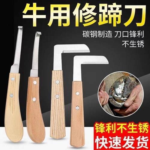牛用修蹄刀左右手修蹄直刀修蹄弯刀牛蹄工具套装修蹄勾 马术用品