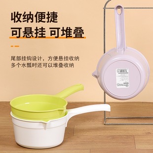 水勺舀水瓢家用长柄塑料大号创意加深加厚水舀子水漂洗头水勺子