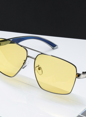 夜视黄色墨镜户外开车防远光日夜两用感光变色驾驶镜男偏光太阳镜