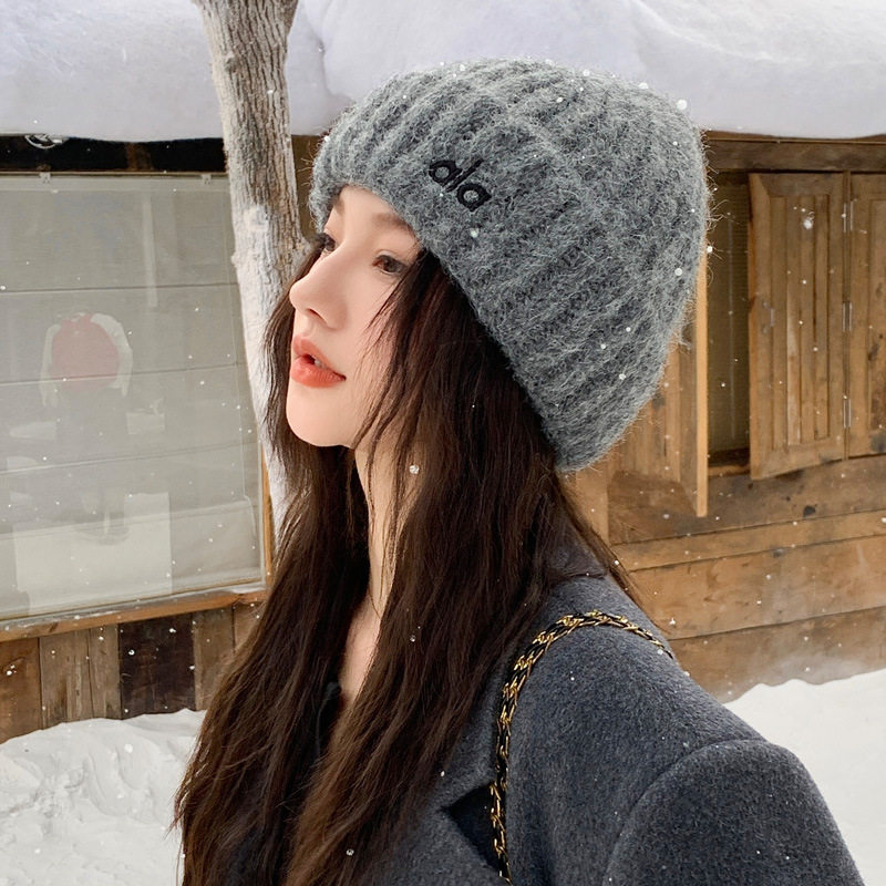 字母大头围针织帽女秋冬保暖护耳毛线帽百搭减龄冷帽纯色包头帽子,服饰配件/皮带/帽子/围巾,帽子,淘宝优惠券,粉丝福利购,淘宝优惠卷
