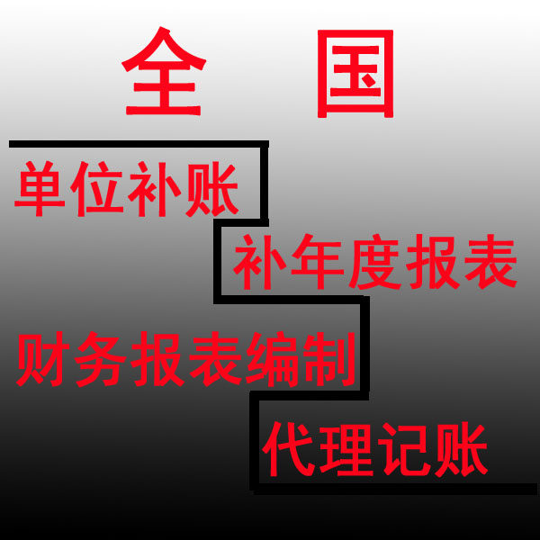 全国企业公司个体户记账报税财务报表编制补记账乱账整理年度报表
