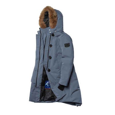 鸭绒羽绒服女派克大衣