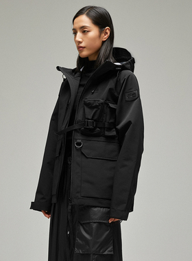 AzureMountain/蔚蓝山脉Crusier派克风衣工装常规连帽外套女宽松