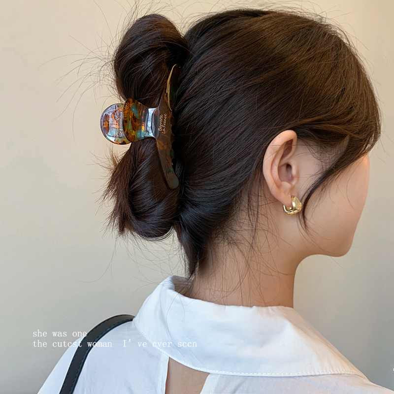 优雅气质发夹高级感醋酸