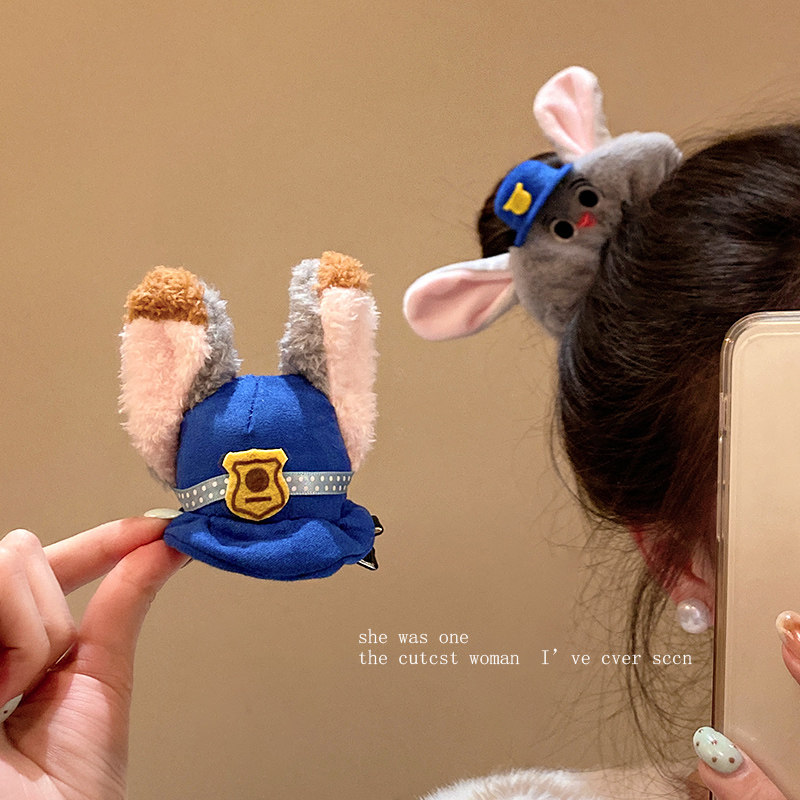 可爱朱迪兔子帽子发夹