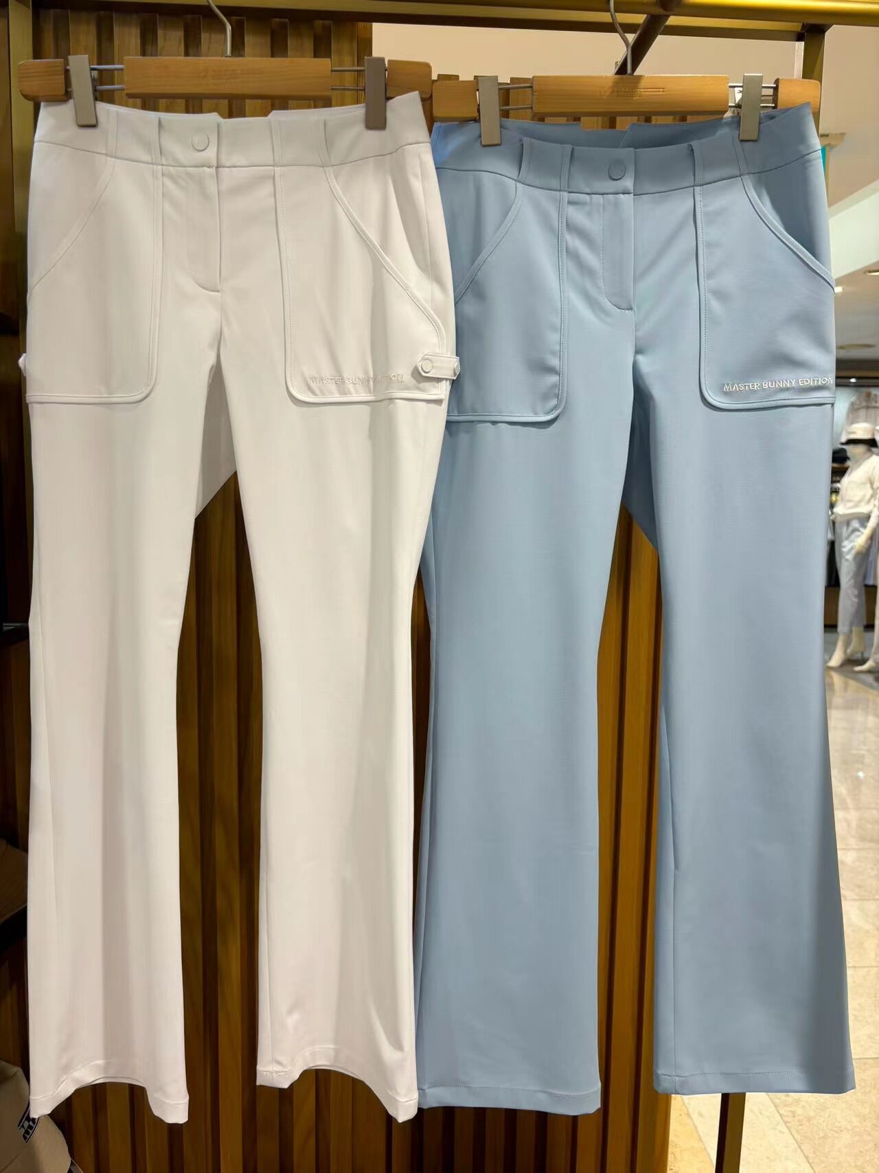 高尔夫球裤子女士夏季高端显瘦长裤时尚运动休闲弹力喇叭裤子原单