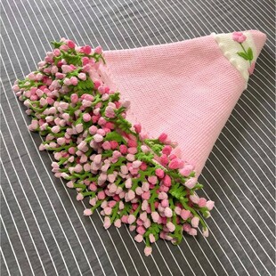 手工藤萝花毯钩织材料包自制DIY披肩毯空调盖毯毛线钩织打发时间