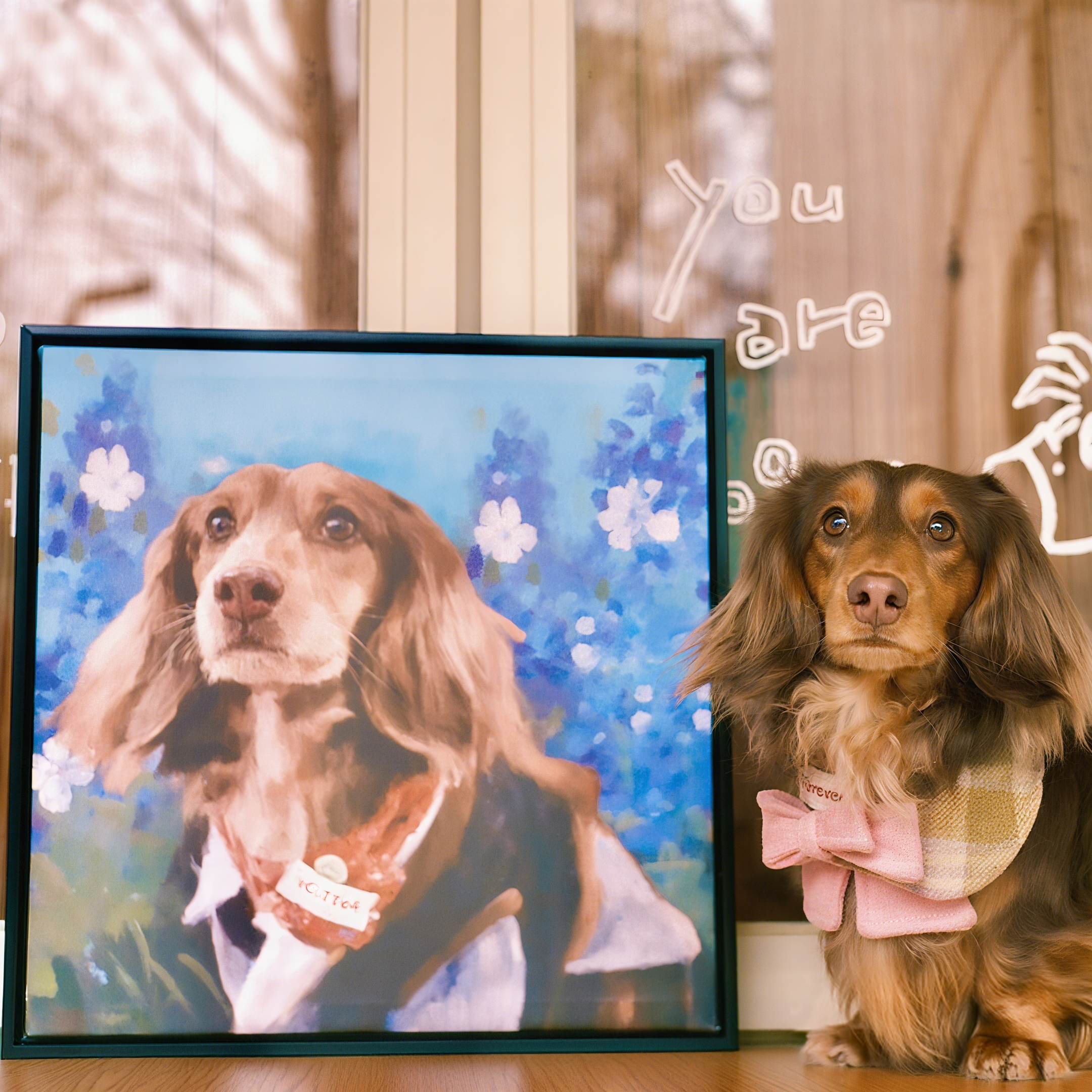 宠物定制数字油画猫咪狗狗挂画卧室客厅装饰画手工画像肖像礼物