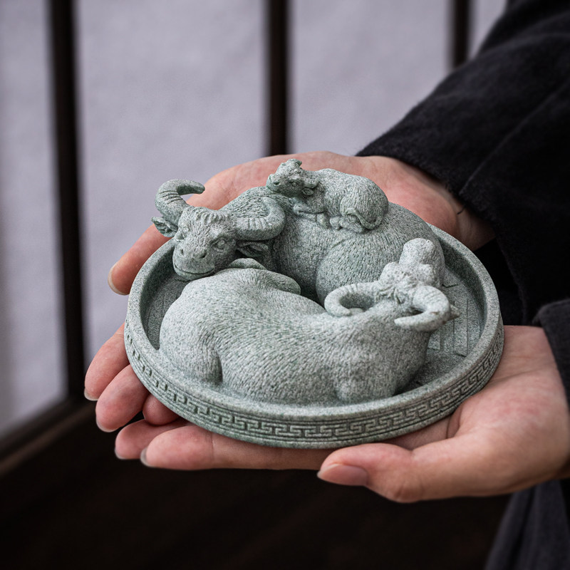 招财创意青砂石扭转乾坤牛茶宠茶桌茶盘摆件鱼缸造景微景观装饰品,家居饰品,装饰摆件,淘宝优惠券,粉丝福利购,淘宝优惠卷