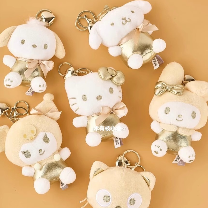 韩国正版三丽鸥金色kitty挂件