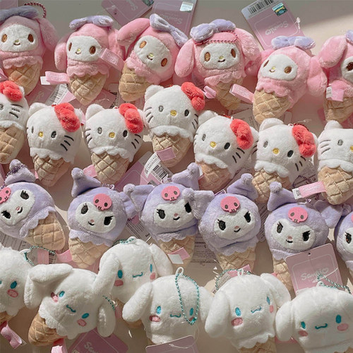 三丽鸥kitty美乐蒂冰淇淋挂件