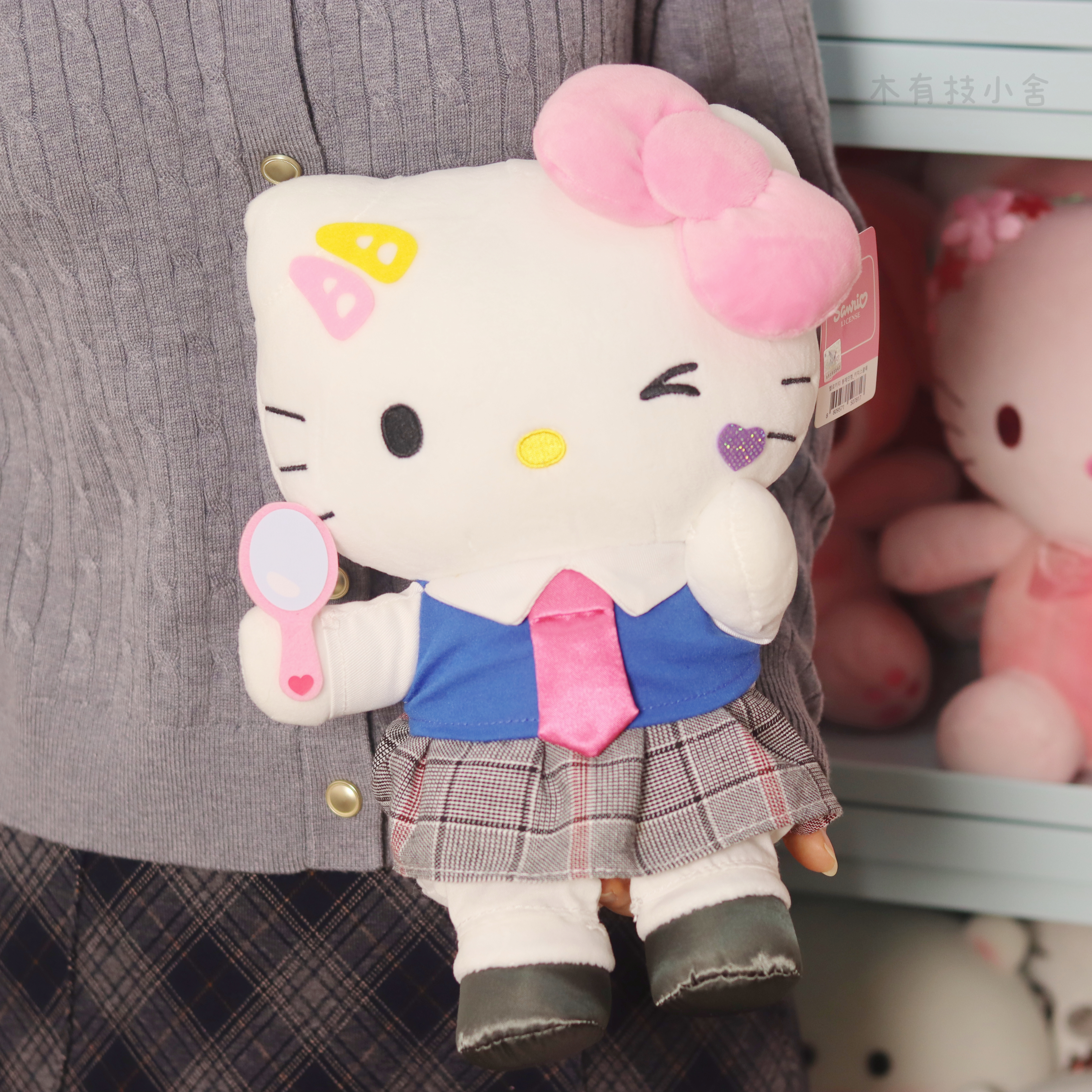 韩国代购sanrio三丽鸥系列kitty美乐蒂合集毛绒玩偶抱枕生日礼物