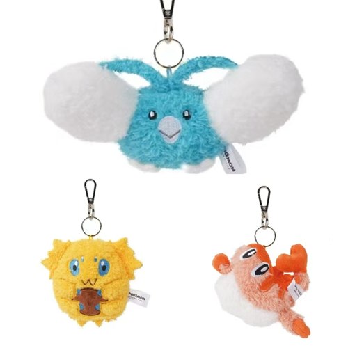 韩国代购POKEMON 宝可梦 青绵鸟 电电虫 米粒龙 扁平蓬松毛绒挂件
