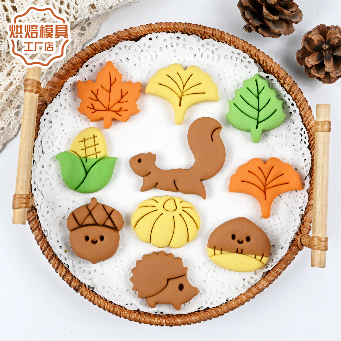 秋天松鼠一口馒头模具
