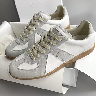 顶版马吉拉德训鞋2025新款百搭系带小白鞋复古板鞋真皮情侣休闲鞋