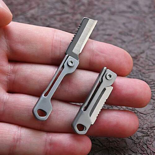 1Pc Outdoor Camping Supplies Stainless Steel Folding Knife M