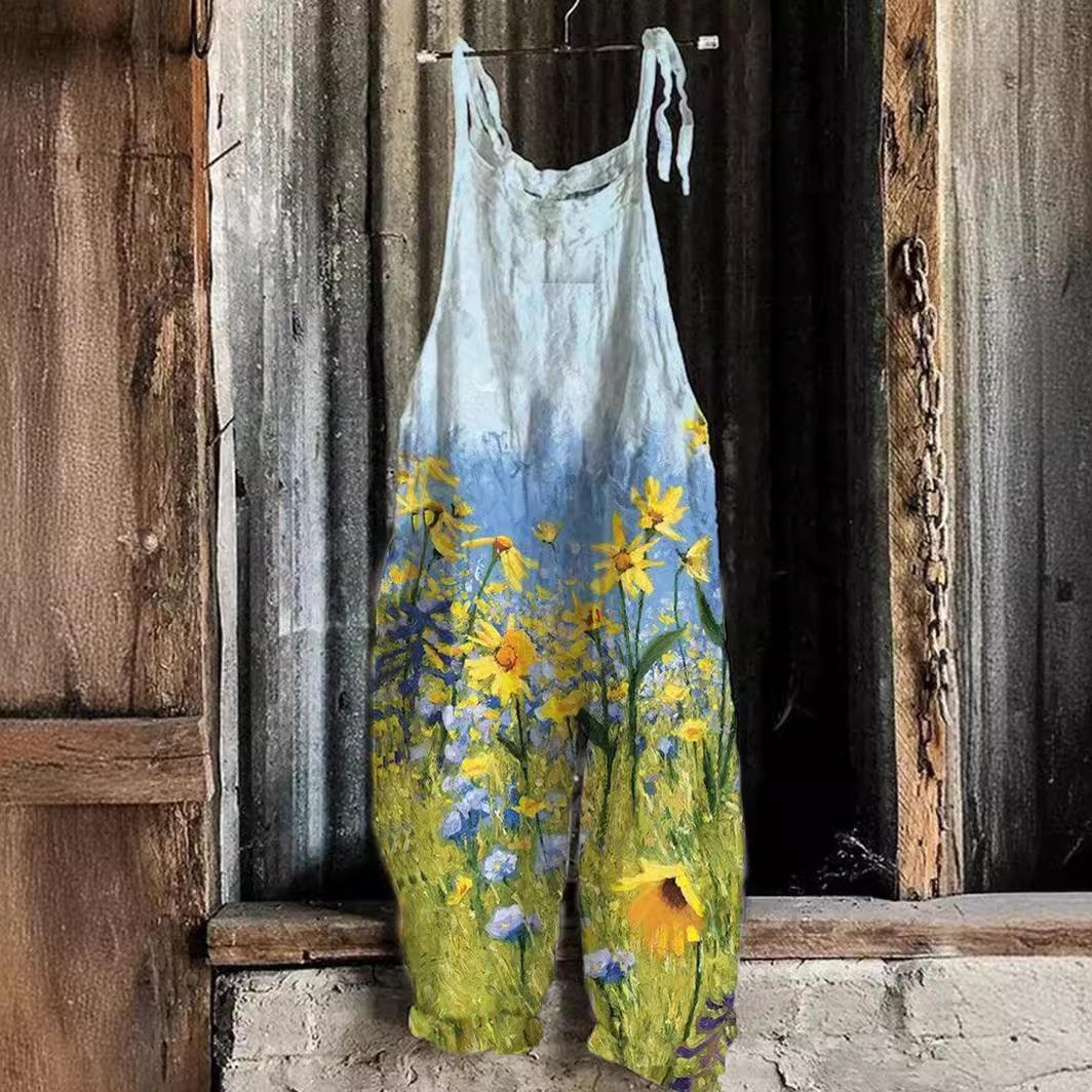 summer new womens casual jumpsuit romantic suspender skirt