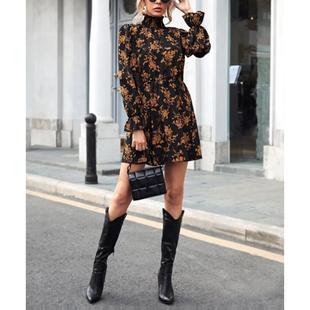 Lacy high and long clothing skirt collar waist comfortable