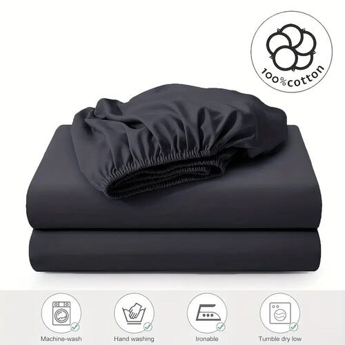 100% Cotton Bed Fitted Sheet Bed Cover mattress protector
