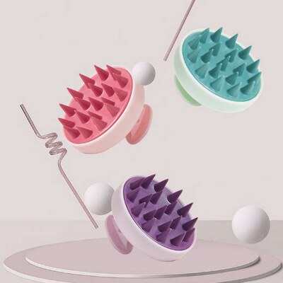 Silicone Shampoo Scalp Hair Massager Head Body Scalp Massage