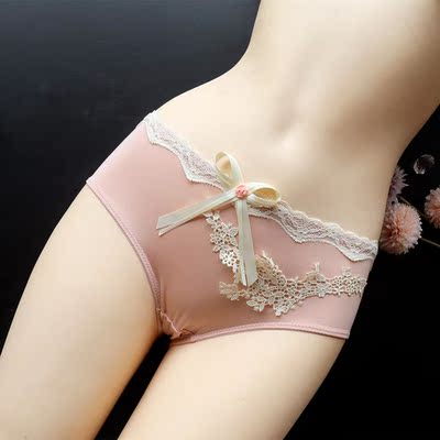 Briefs Ice Underwear Flower Pure Size Silk Comfortable