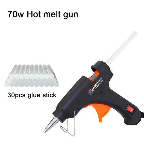 70W Hot Melt Glue Gun With 7MM Transparent Glue Stick Mini G