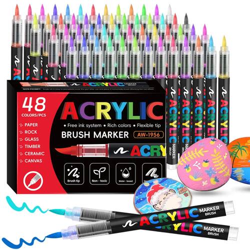 12/24/36/48Colors/set Acrylic Marker Pen Paint Brush Pen Pai