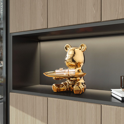 暴力熊钥匙收纳玄关门口陶瓷现代