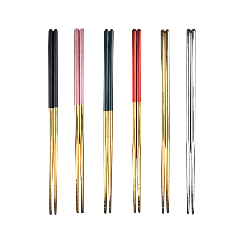 合金筷子家用分餐筷高档一人一筷彩色耐高温防霉防滑抗菌合金筷