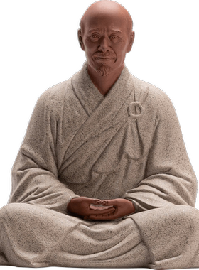 禅意弘一法师紫砂四大高僧摆件