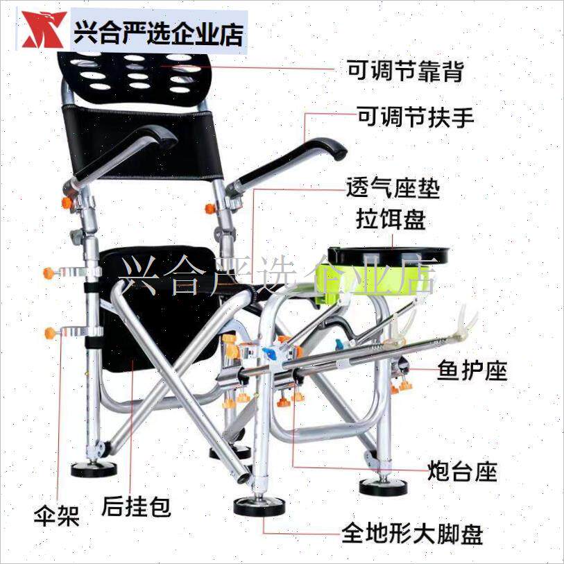 钓椅后挂包加厚多功能通用小挂包双层钓箱钓鱼椅收纳Z硬包钓椅配,
