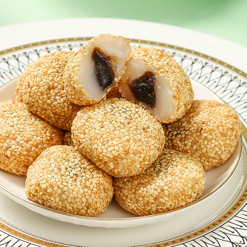 网红解馋小吃美食糯米糍粑团子麻薯干吃汤圆面包零食品早餐驴打滚