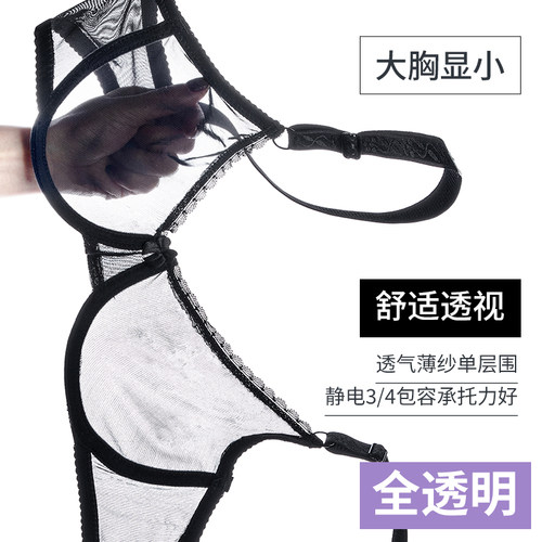 透明网纱性感女内衣超薄款文胸聚拢蕾丝胸罩舒适情趣单件透视情调