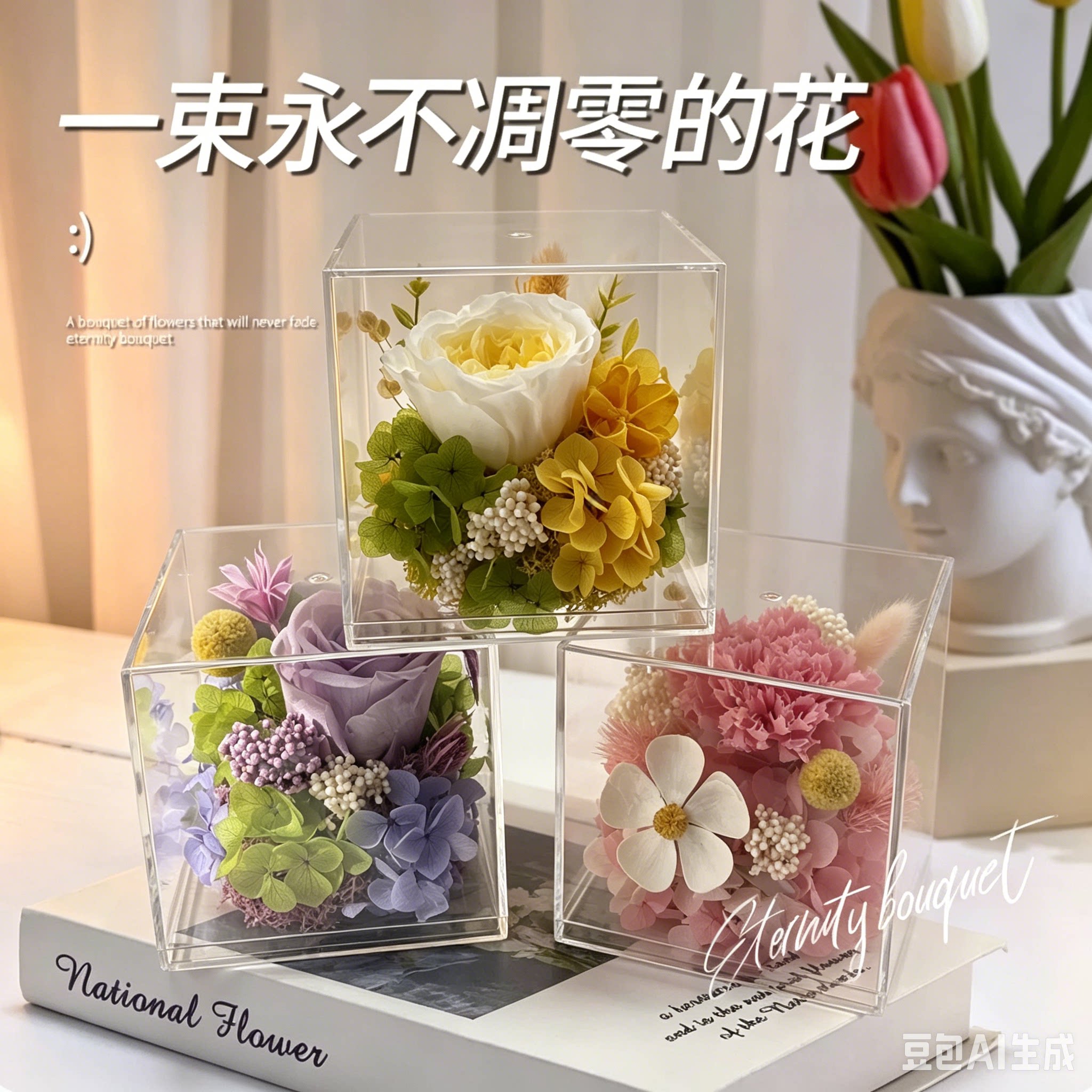 玫瑰永生花情人节母亲节礼物