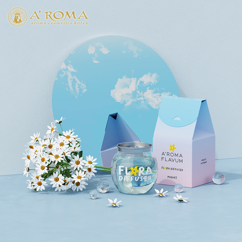 AROMA韩国进口藤条无火香薰家用空气清新（Flora)系列拍一发二
