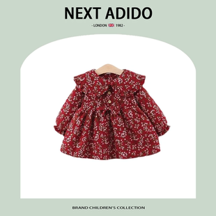 新款 英國NEXT ADIDO童裝 秋季 連衣裙公主裙 女寶寶小碎花長袖