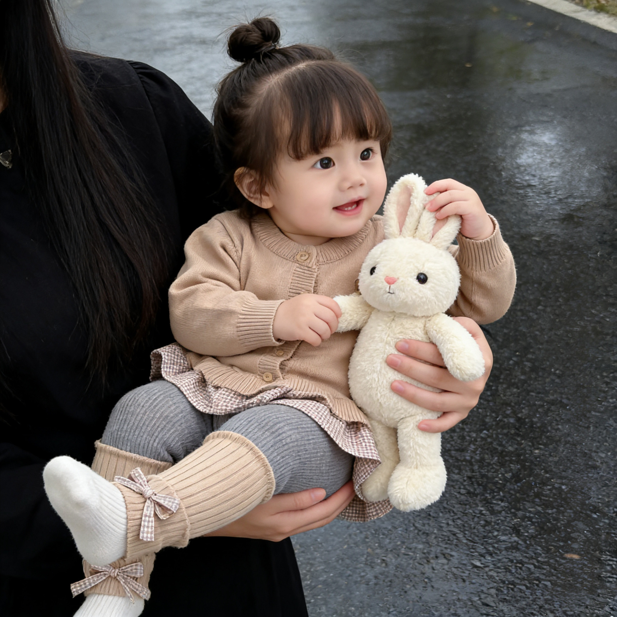 女童秋冬款蝴蝶结针织衫韩版婴幼儿甜美格子毛衣堆堆打底裤2件套,童装/婴儿装/亲子装,毛衣/针织衫,淘宝优惠券,粉丝福利购,淘宝优惠卷