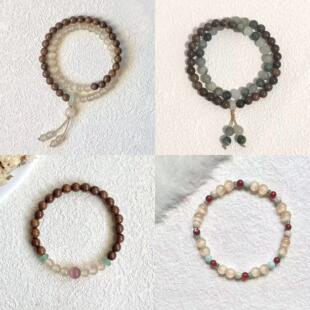 春山晓不晚原创新中式手串国风手串礼物中式檀木手链小众设计精致