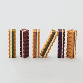 AaronHous现货日本Nami Nami 波纹造型厚切巧克力夹心曲奇礼盒