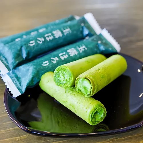 星野园八女玉露抹茶夹心蛋卷