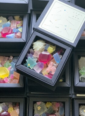 AaronHouse现货日本Wokashi宝石碎琥珀糖 夜星空寒天手工制作礼盒