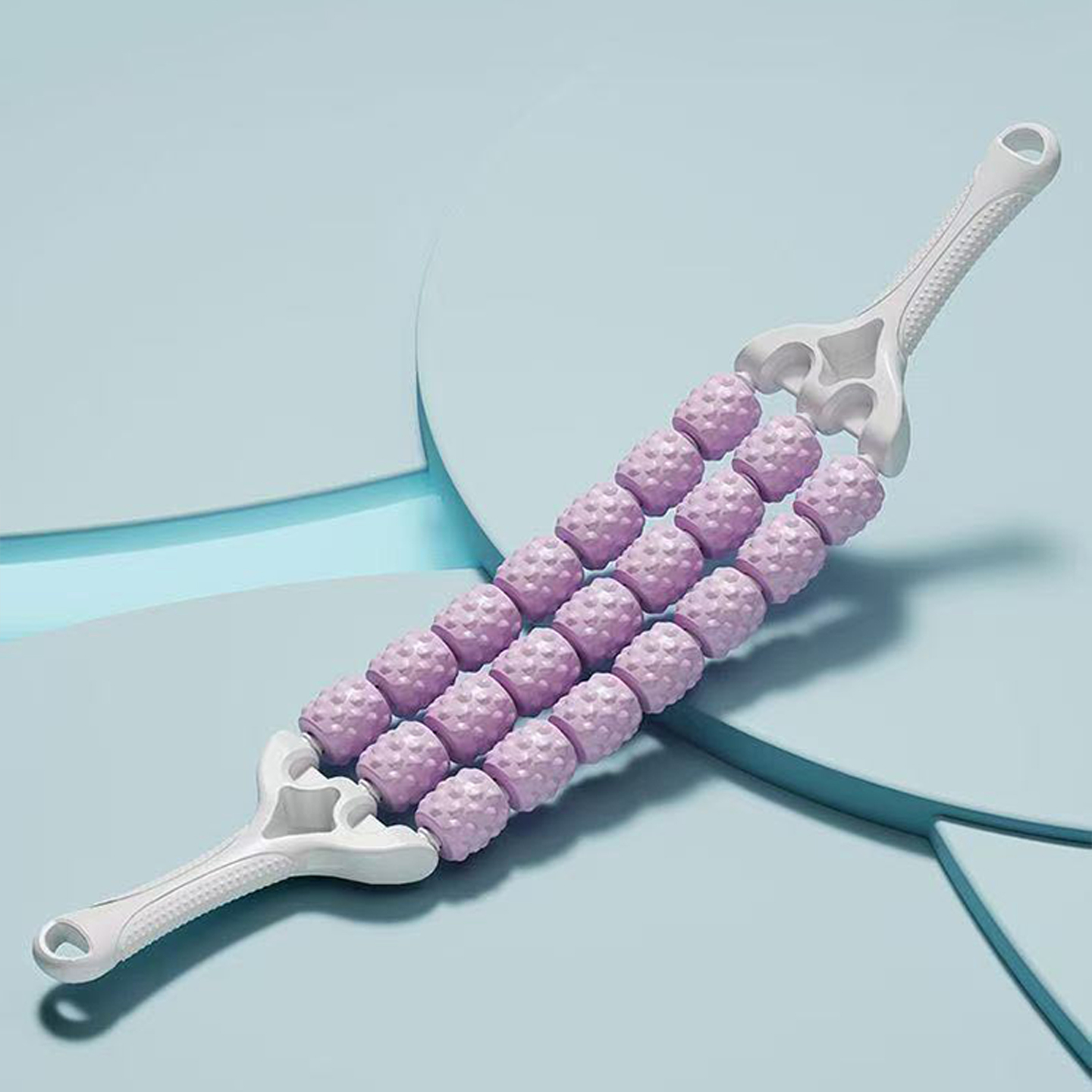 T按摩器/筋膜棒B1vq001-可弯曲按摩棒肌肉放松滚轮棒滚轴狼牙棒